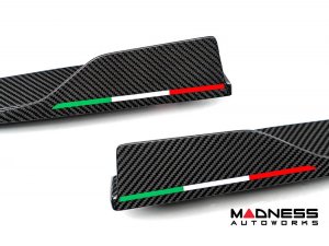 Alfa Romeo Giulia Side Skirts - Carbon Fiber - Shark Fin - Quadrifoglio - Italian Flag Stripe